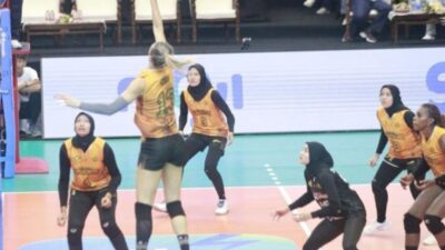 Popsivpo Polwan Menang Mudah 3-0 dari Yogya Falcons